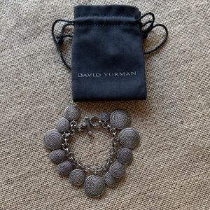 David Yurman Textured Silver Bracelet
